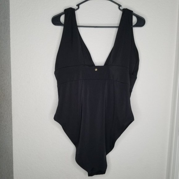 Victoria's Secret Black Deep V Neck Plunge Swimsuit size XXL - Picture 6 of 9